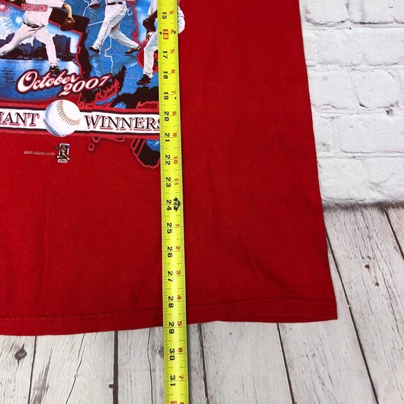 MLB Y2K Baseball Boston Red Sox 2007 Pennant Winners T-Shirt Size Large M166 -7 - Picture 3 of 13